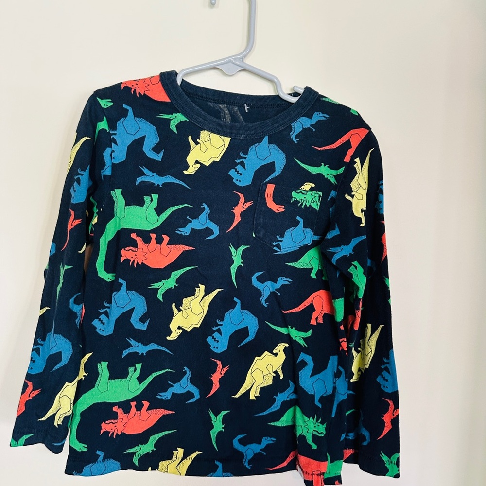 GAP Kids Long Sleeve Shirt Dinosaur Print